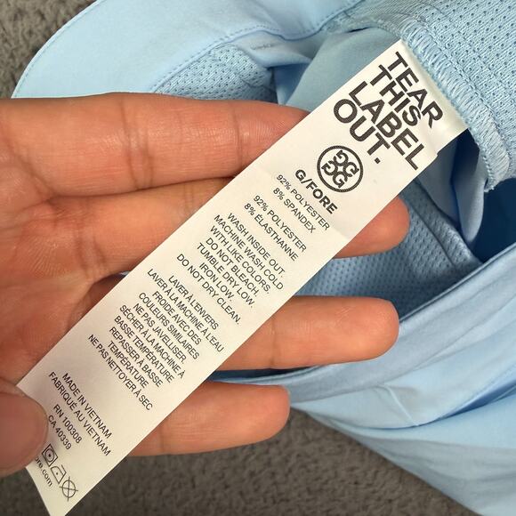 G/Fore Maverick 4-Way Stretch Shorts Mens 40 Baja Blue 8” Golf Performance NEW - Picture 6 of 10